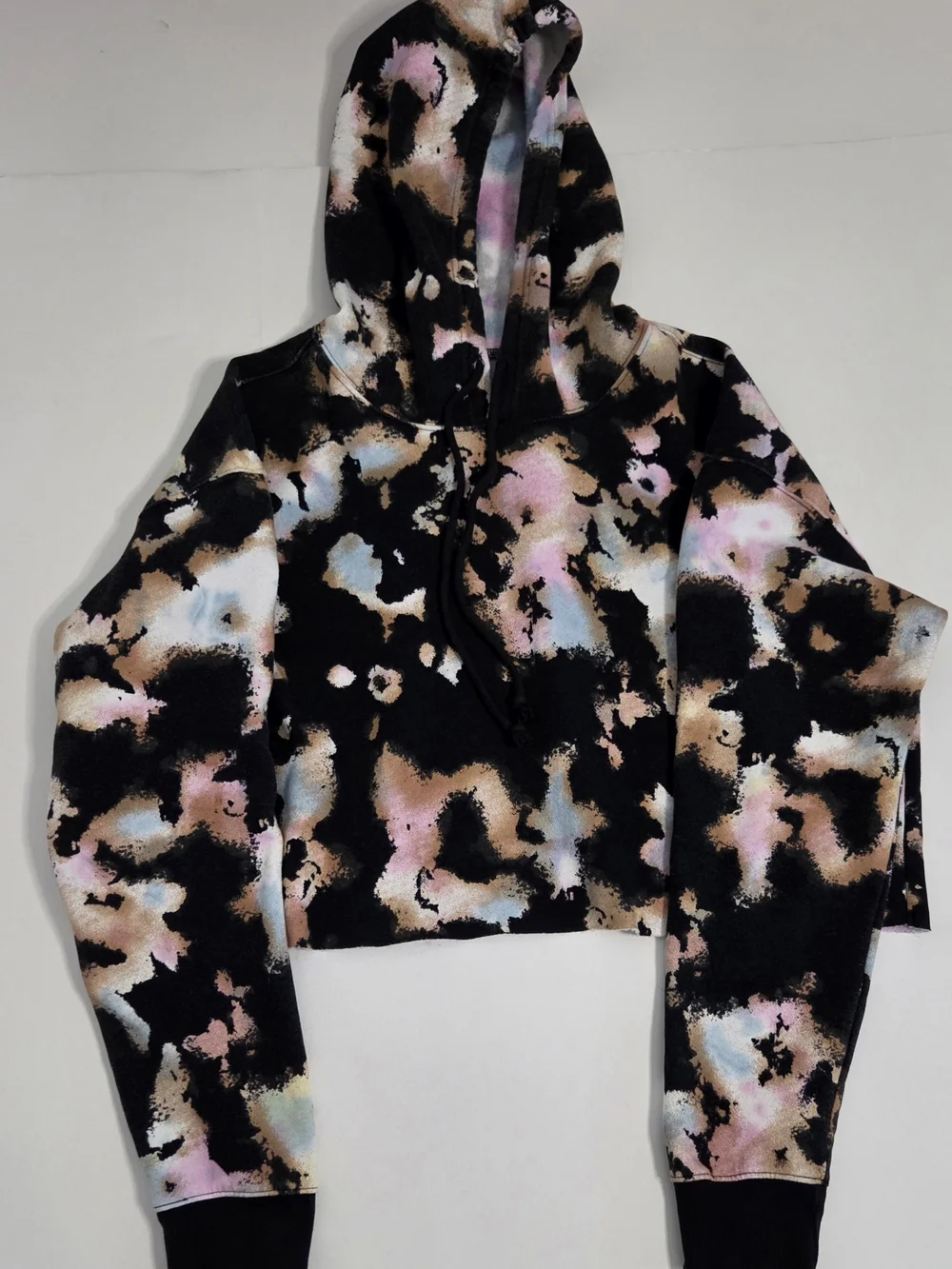 Wild Fable Black Hoodie with Pastel Color‎ Splash XL - Picture 4 of 7